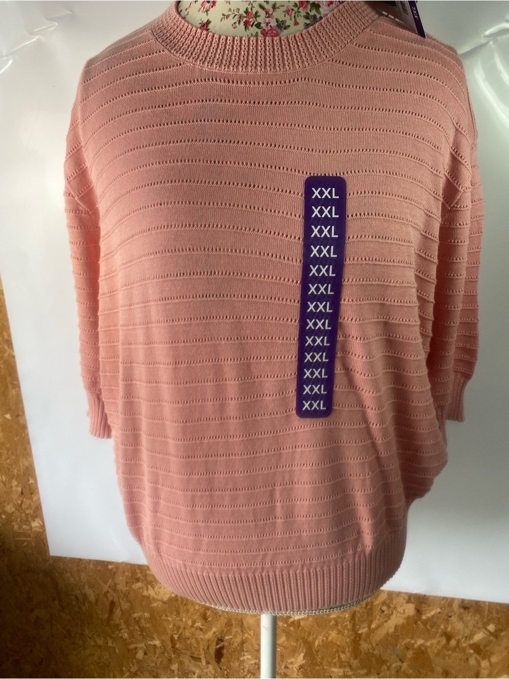 Frye Blush Pink Open-Stitch Crewneck Sweater